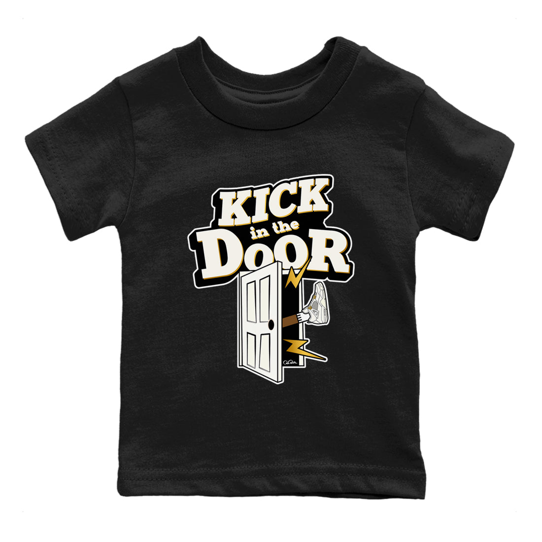 4s Sail shirt to match jordans Kick In The Door sneaker tees Air Jordan 4 Sail SNRT sneaker release tees baby toddler Black 2 cotton Shirt