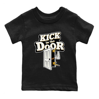 4s Sail shirt to match jordans Kick In The Door sneaker tees Air Jordan 4 Sail SNRT sneaker release tees baby toddler Black 2 cotton Shirt