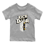 4s Sail shirt to match jordans Kick In The Door sneaker tees Air Jordan 4 Sail SNRT sneaker release tees baby toddler Heather Grey 2 cotton Shirt