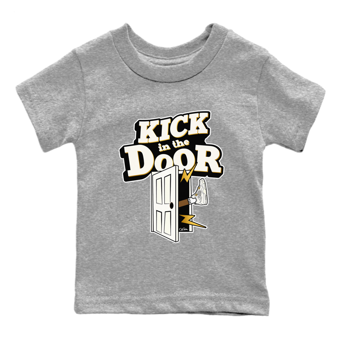 4s Sail shirt to match jordans Kick In The Door sneaker tees Air Jordan 4 Sail SNRT sneaker release tees baby toddler Heather Grey 2 cotton Shirt