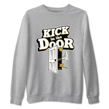 4s Sail shirt to match jordans Kick In The Door sneaker tees Air Jordan 4 Sail SNRT Sneaker Release Tees unisex cotton Heather Grey 2 crew neck shirt