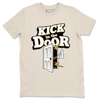 4s Sail shirt to match jordans Kick In The Door sneaker tees Air Jordan 4 Sail SNRT Sneaker Release Tees unisex cotton Natural 2 crew neck shirt