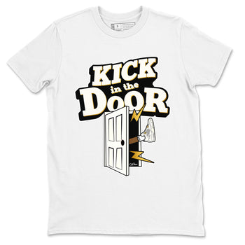 4s Sail shirt to match jordans Kick In The Door sneaker tees Air Jordan 4 Sail SNRT Sneaker Release Tees unisex cotton White 2 crew neck shirt