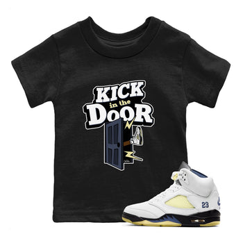 Air Jordan 5 A Ma Maniere x Photon Dust shirt to match jordans Kick In The Door sneaker tees Jordan 5 A Ma Maniere "Dawn" SNRT Sneaker Release Tees Baby Toddler Black 1 T-Shirt