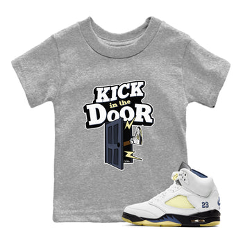 Air Jordan 5 A Ma Maniere x Photon Dust shirt to match jordans Kick In The Door sneaker tees Jordan 5 A Ma Maniere "Dawn" SNRT Sneaker Release Tees Baby Toddler Heather Grey 1 T-Shirt