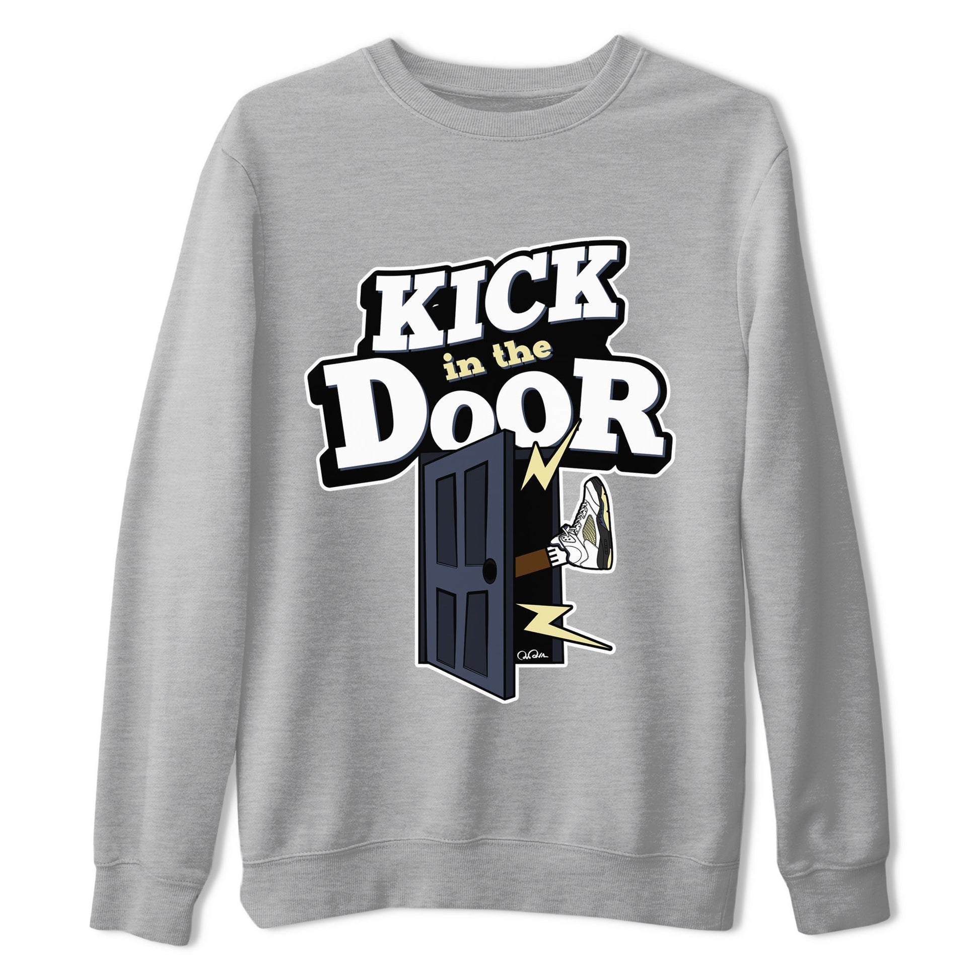 Air Jordan 5 A Ma Maniere x Photon Dust shirt to match jordans Kick In The Door sneaker tees Jordan 5 A Ma Maniere "Dawn" SNRT Sneaker Release Tees Unisex Heather Grey 2 T-Shirt