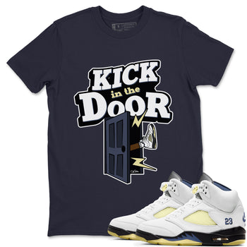Air Jordan 5 A Ma Maniere x Photon Dust shirt to match jordans Kick In The Door sneaker tees Jordan 5 A Ma Maniere "Dawn" SNRT Sneaker Release Tees Unisex Navy 1 T-Shirt