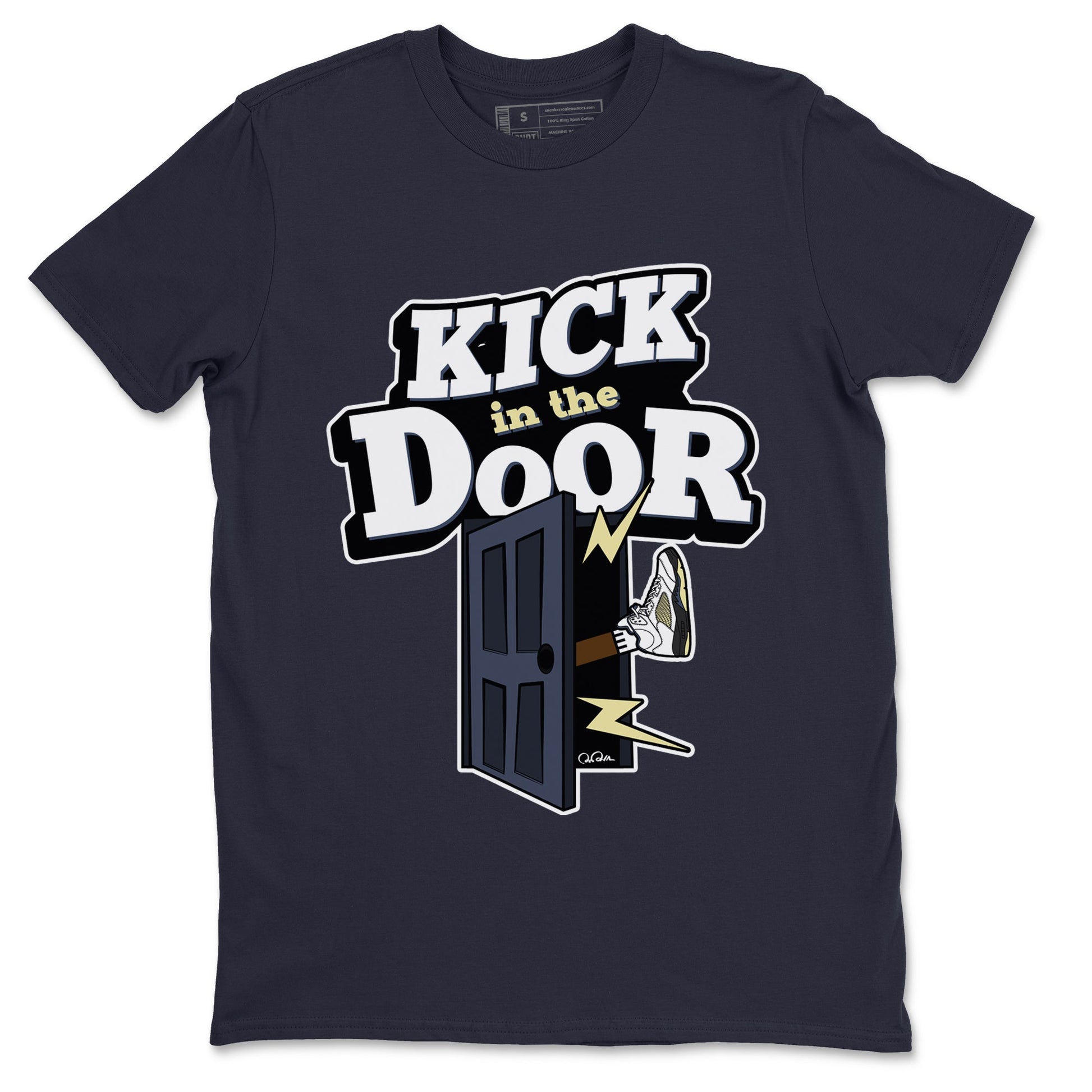Air Jordan 5 A Ma Maniere x Photon Dust shirt to match jordans Kick In The Door sneaker tees Jordan 5 A Ma Maniere "Dawn" SNRT Sneaker Release Tees Unisex Navy 2 T-Shirt