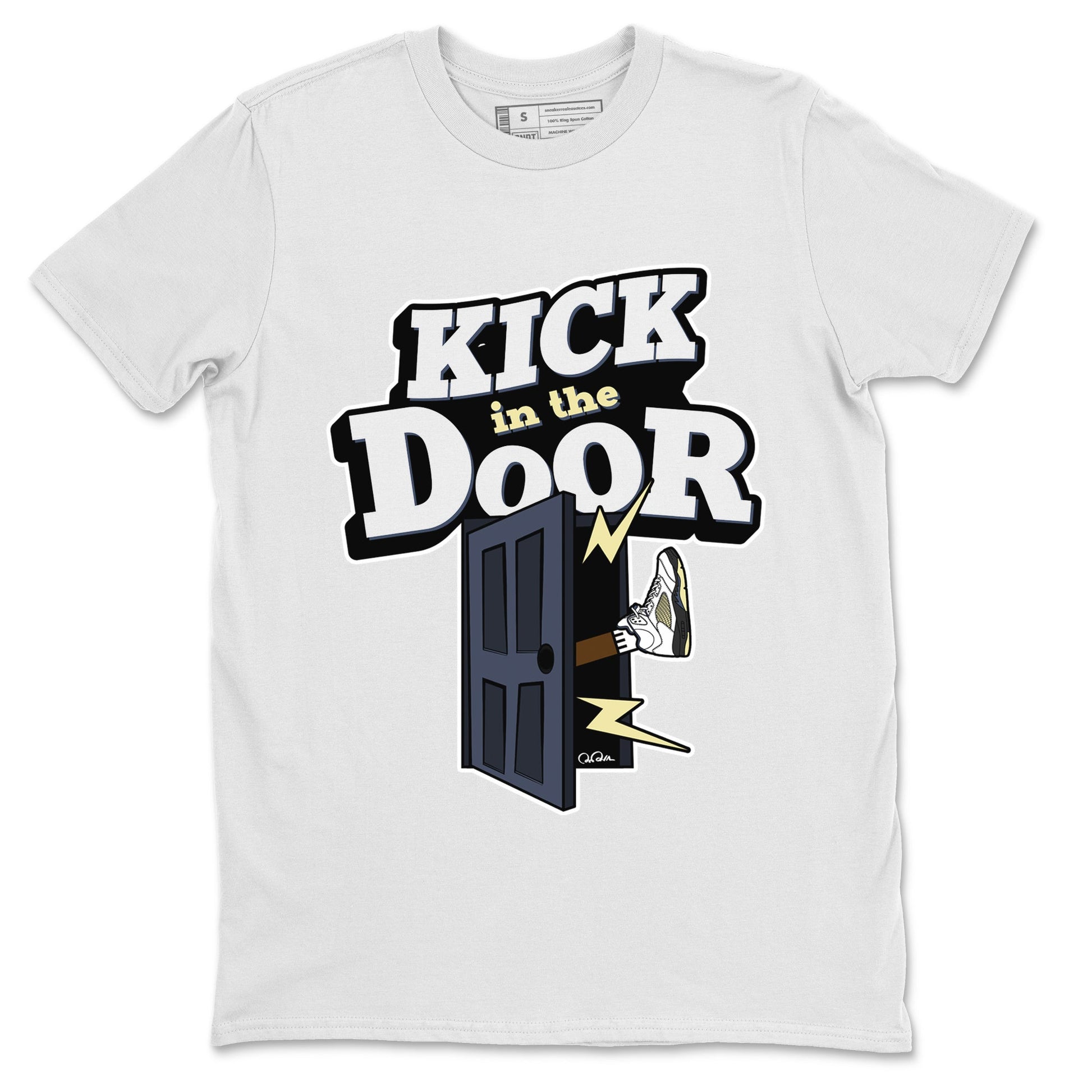 Air Jordan 5 A Ma Maniere x Photon Dust shirt to match jordans Kick In The Door sneaker tees Jordan 5 A Ma Maniere "Dawn" SNRT Sneaker Release Tees Unisex White 2 T-Shirt