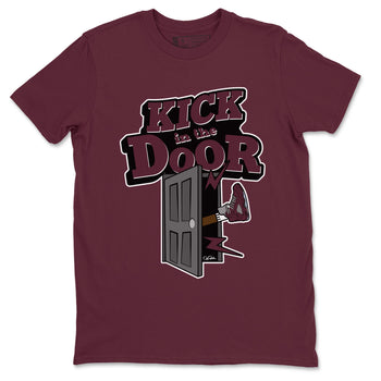 Air Jordan 5 Burgundy Sneaker Match Tees Kick In The Door Sneaker Tees AJ5 Burgundy Sneaker Release Tees Unisex Shirts Maroon 2