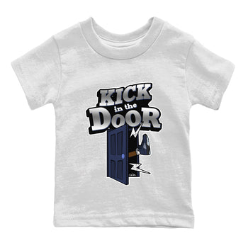 Air Jordan 5 Georgetown Sneaker Match Tees Kick In The Door Sneaker Tees AJ5 Georgetown Sneaker Release Tees Kids Shirts White 2