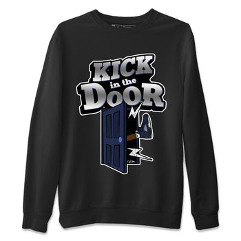 Air Jordan 5 Georgetown Sneaker Match Tees Kick In The Door Sneaker Tees AJ5 Georgetown Sneaker Release Tees Unisex Shirts Black 2