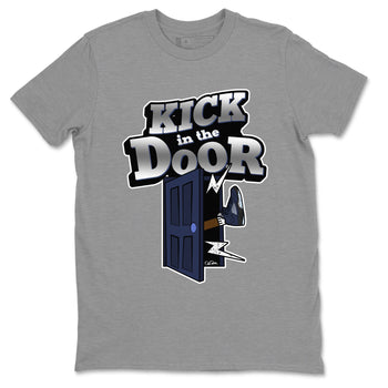 Air Jordan 5 Georgetown Sneaker Match Tees Kick In The Door Sneaker Tees AJ5 Georgetown Sneaker Release Tees Unisex Shirts Heather Grey 2