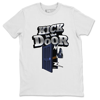 Air Jordan 5 Georgetown Sneaker Match Tees Kick In The Door Sneaker Tees AJ5 Georgetown Sneaker Release Tees Unisex Shirts White 2