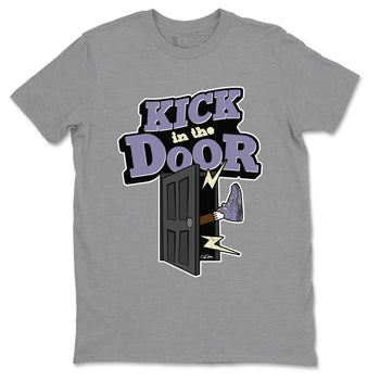 Air Jordan 5 Indigo Haze Sneaker Match Tees Kick In The Door Sneaker Tees AJ5 Indigo Haze Sneaker Release Tees Unisex Shirts Heather Grey 2