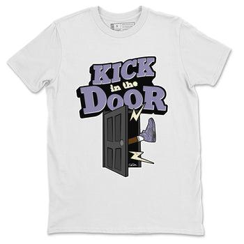 Air Jordan 5 Indigo Haze Sneaker Match Tees Kick In The Door Sneaker Tees AJ5 Indigo Haze Sneaker Release Tees Unisex Shirts White 2