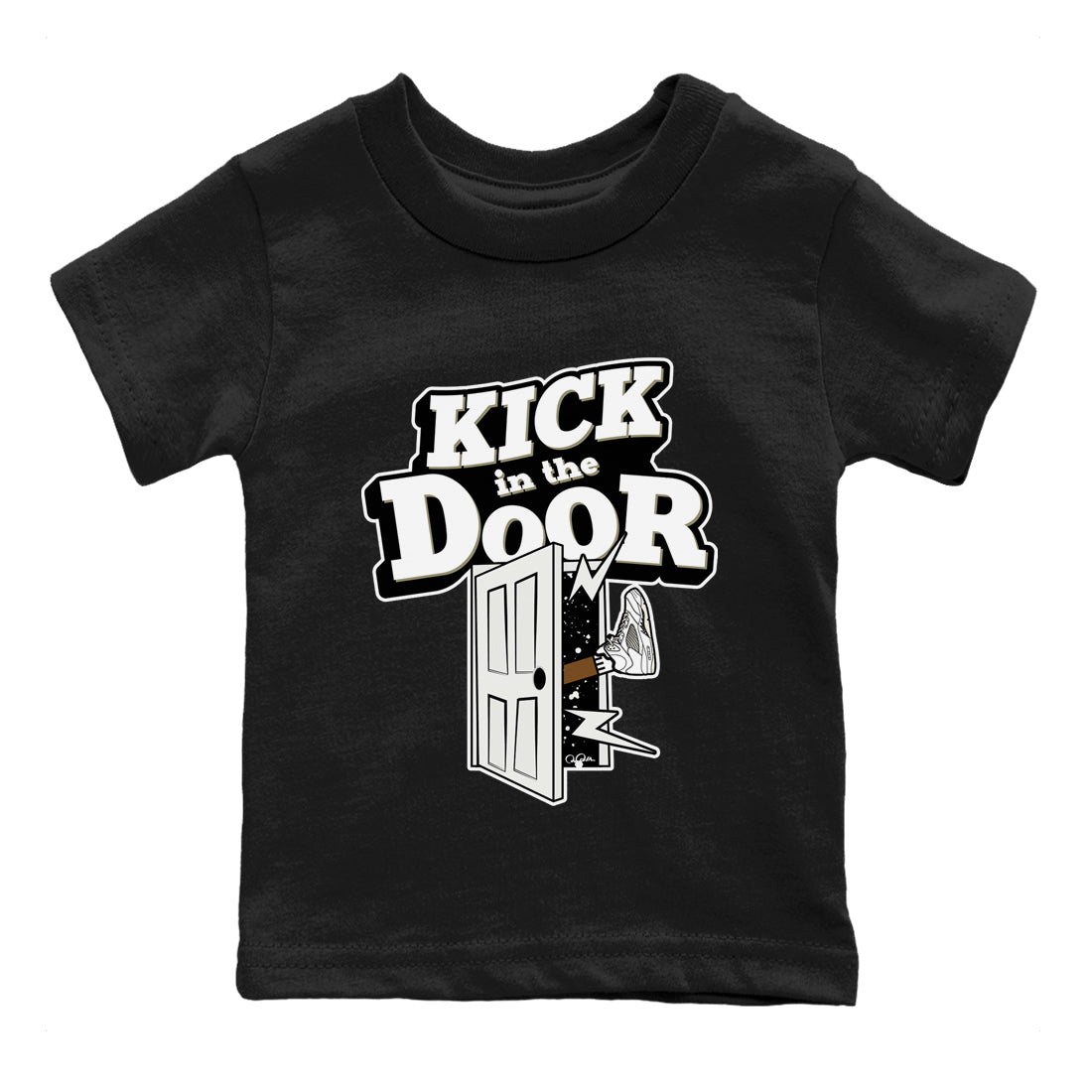 5s Sail shirt to match jordans Kick In The Door sneaker tees Air Jordan 5 Sail SNRT sneaker release tees baby toddler Black 2 cotton Shirt