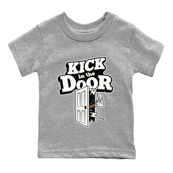 5s Sail shirt to match jordans Kick In The Door sneaker tees Air Jordan 5 Sail SNRT sneaker release tees baby toddler Heather Grey 2 cotton Shirt