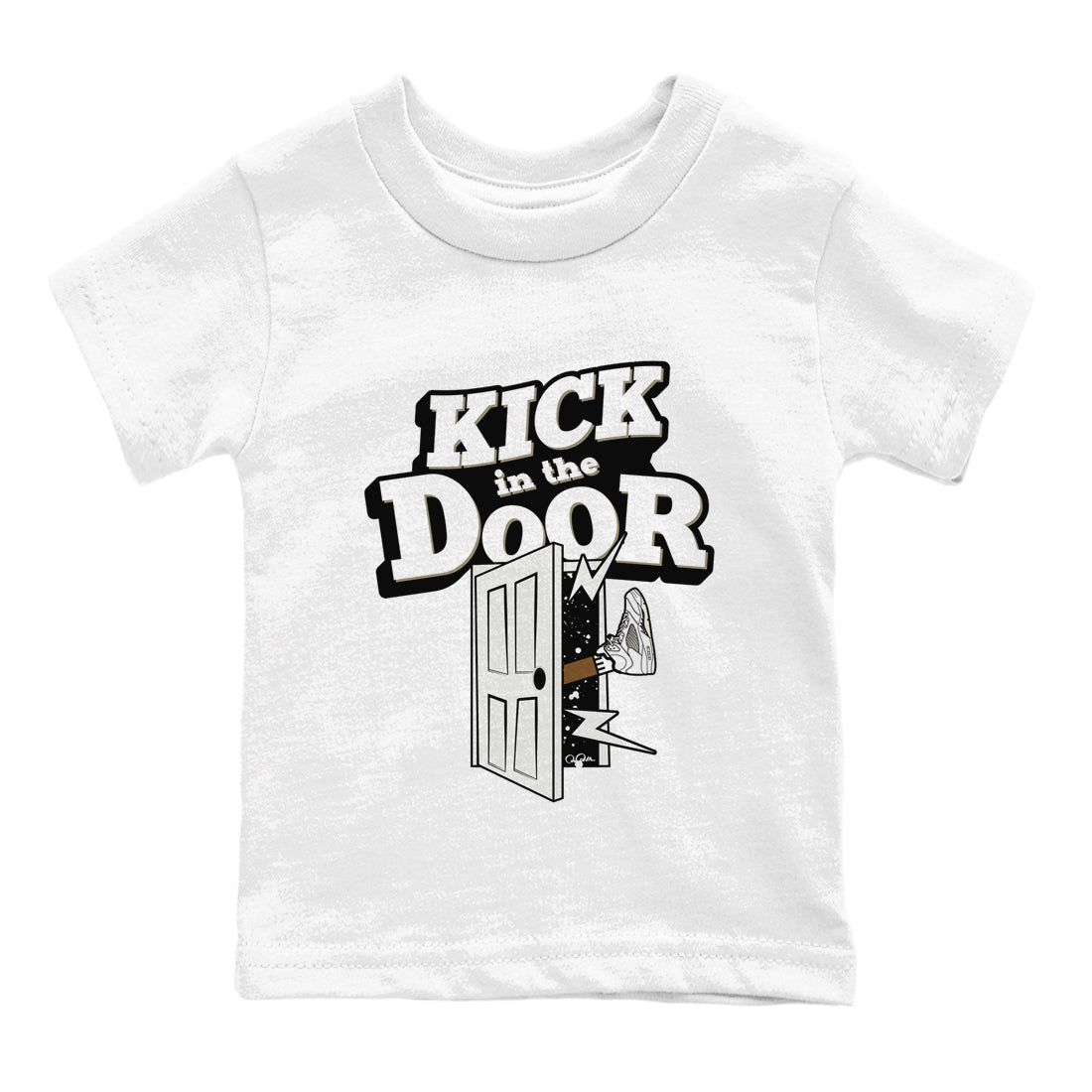 5s Sail shirt to match jordans Kick In The Door sneaker tees Air Jordan 5 Sail SNRT sneaker release tees baby toddler White 2 cotton Shirt