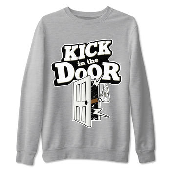 5s Sail shirt to match jordans Kick In The Door sneaker tees Air Jordan 5 Sail SNRT Sneaker Release Tees unisex cotton Heather Grey 2 crew neck shirt