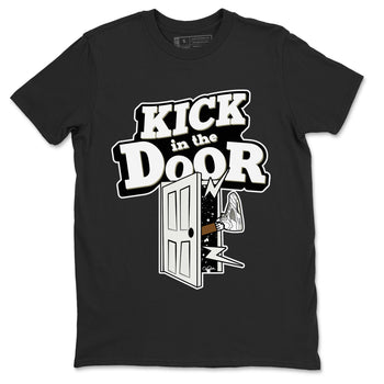 5s Sail shirt to match jordans Kick In The Door sneaker tees Air Jordan 5 Sail SNRT Sneaker Release Tees unisex cotton Black 2 crew neck shirt