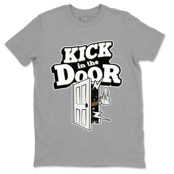 5s Sail shirt to match jordans Kick In The Door sneaker tees Air Jordan 5 Sail SNRT Sneaker Release Tees unisex cotton Heather Grey 2 crew neck shirt