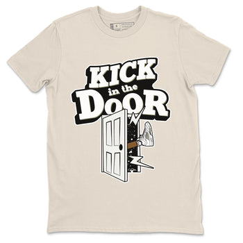 5s Sail shirt to match jordans Kick In The Door sneaker tees Air Jordan 5 Sail SNRT Sneaker Release Tees unisex cotton Natural 2 crew neck shirt