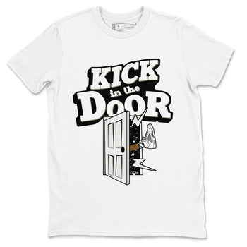 5s Sail shirt to match jordans Kick In The Door sneaker tees Air Jordan 5 Sail SNRT Sneaker Release Tees unisex cotton White 2 crew neck shirt