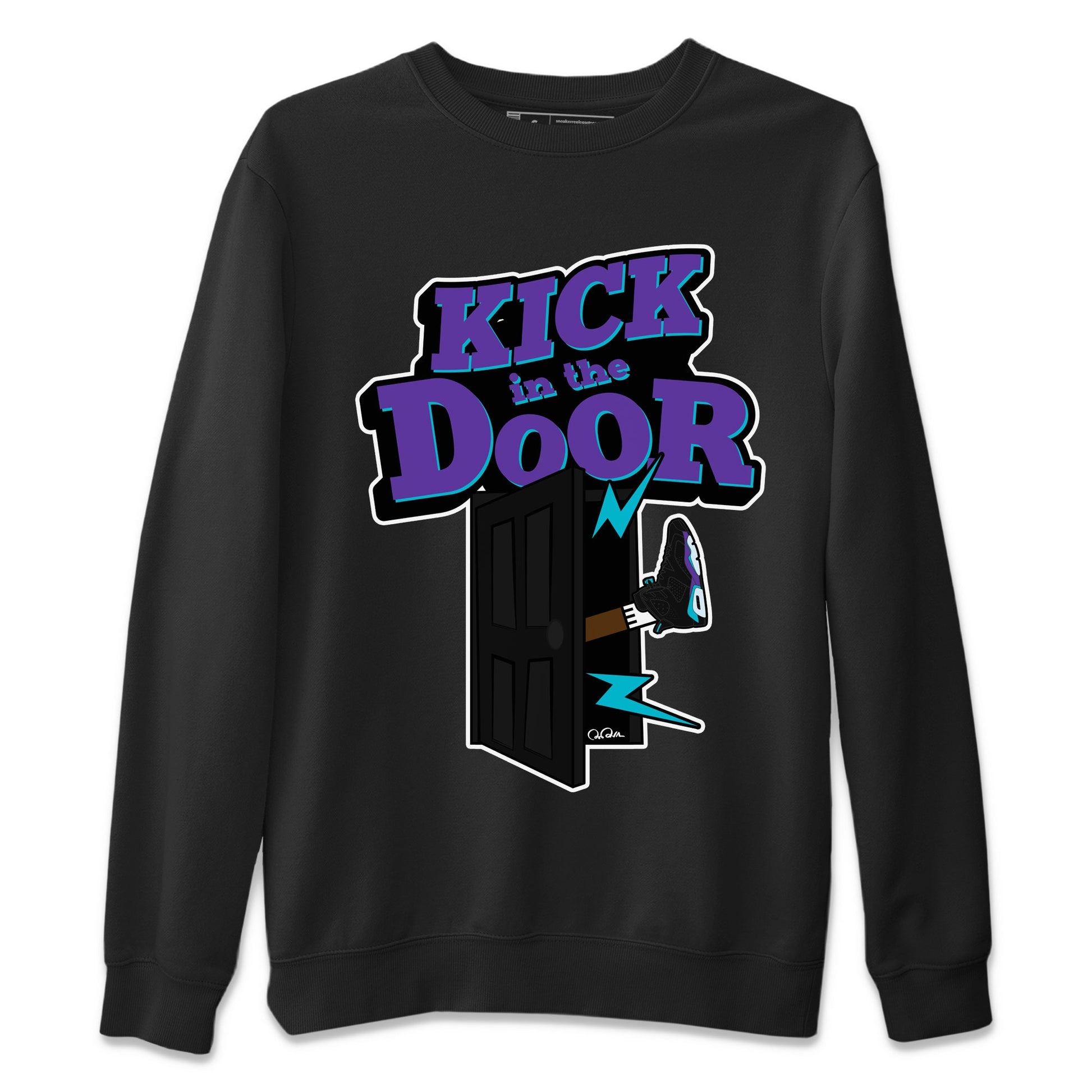 Air Jordan 6 Aqua Sneaker Match Tees Kick In The Door Sneaker Tees AJ6 Aqua Sneaker Release Tees Unisex Shirts Black 2