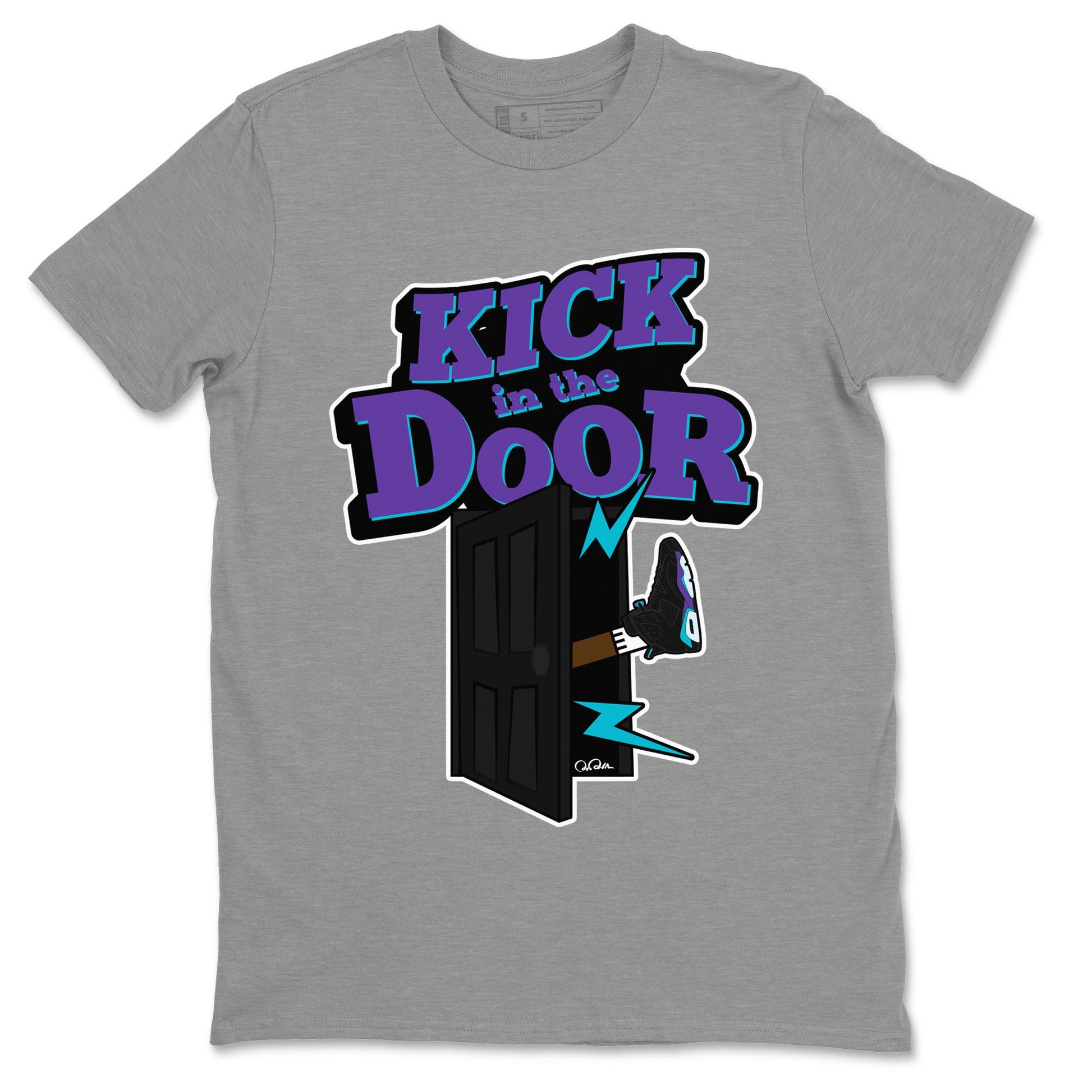 Air Jordan 6 Aqua Sneaker Match Tees Kick In The Door Sneaker Tees AJ6 Aqua Sneaker Release Tees Unisex Shirts Heather Grey 2