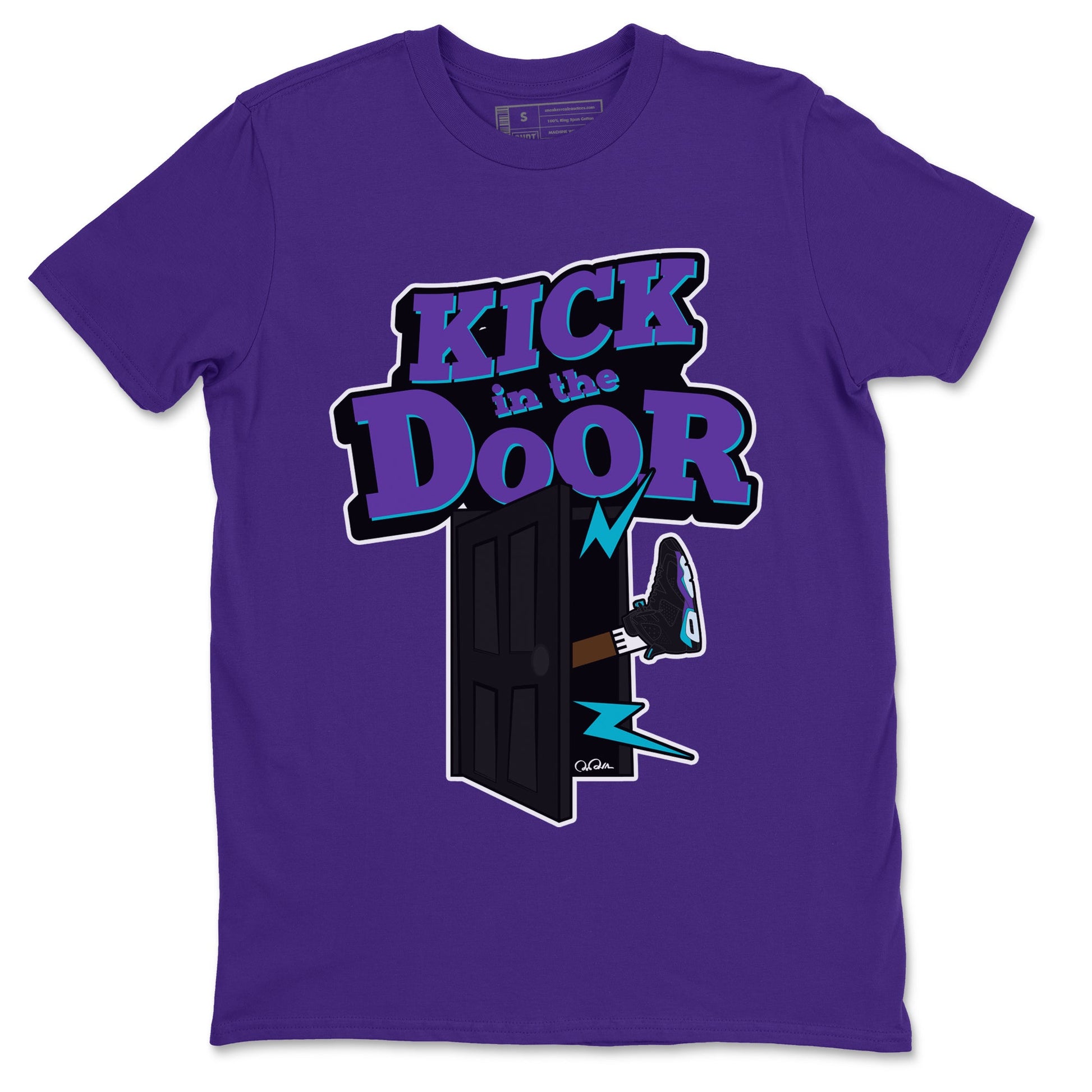 Air Jordan 6 Aqua Sneaker Match Tees Kick In The Door Sneaker Tees AJ6 Aqua Sneaker Release Tees Unisex Shirts Purple 2