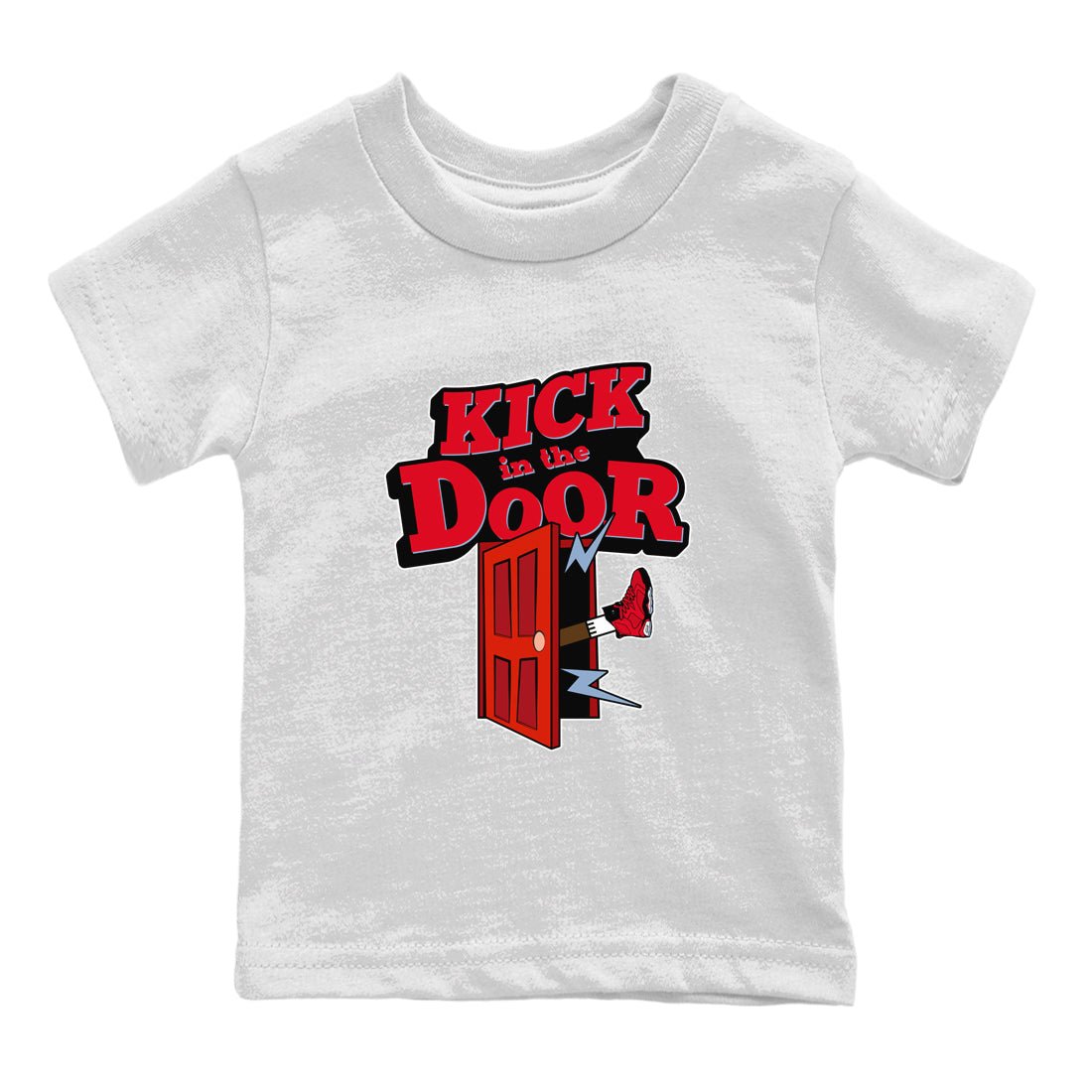 Air Jordan 6 Toro Bravo Sneaker Match Tees Kick In The Door Sneaker Tees AJ6 Toro Bravo Sneaker Release Tees Kids Shirts White 2
