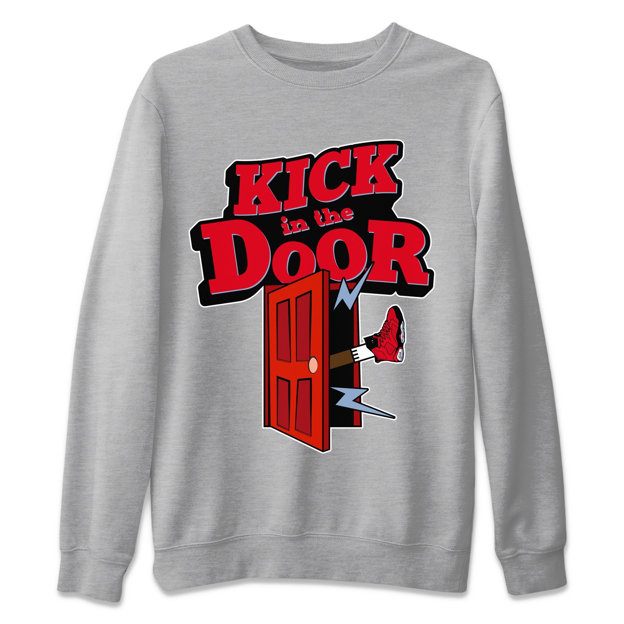Air Jordan 6 Toro Bravo Sneaker Match Tees Kick In The Door Sneaker Tees AJ6 Toro Bravo Sneaker Release Tees Unisex Shirts Heather Grey 2