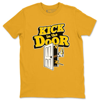 Air Jordan 6 Yellow Ochre shirt to match jordans Kick In The Door sneaker tees AJ6 Yellow Ochre SNRT Sneaker Release Tees Unisex Gold 2 T-Shirt