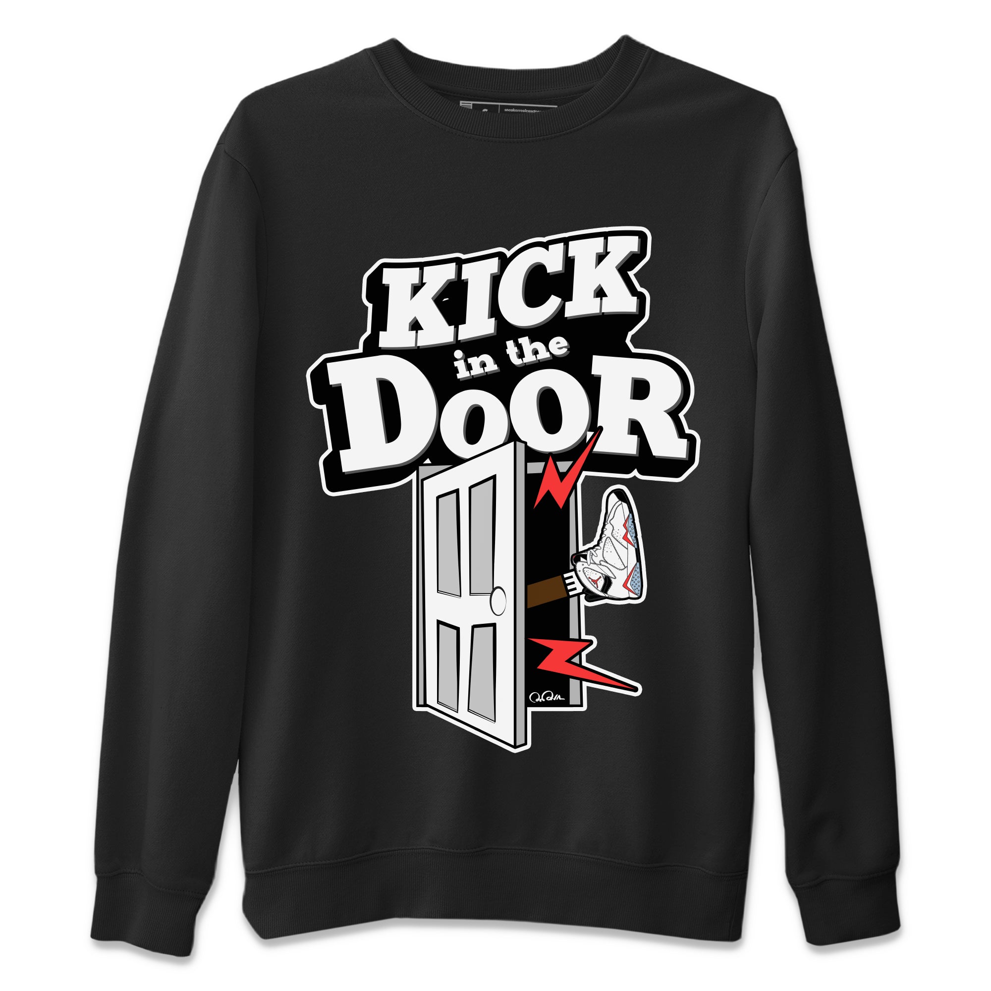 Air Jordan 7 Infrared Sneaker Match Tees Kick In The Door Sneaker Tees AJ7 Infrared Sneaker Release Tees Unisex Shirts Black 2