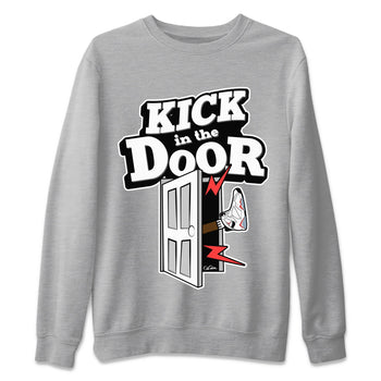 Air Jordan 7 Infrared Sneaker Match Tees Kick In The Door Sneaker Tees AJ7 Infrared Sneaker Release Tees Unisex Shirts Heather Grey 2