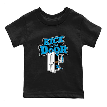9s Powder Blue shirt to match jordans Kick In The Door sneaker tees Air Jordan 9 Powder Blue SNRT sneaker release tees baby toddler Black 2 cotton Shirt