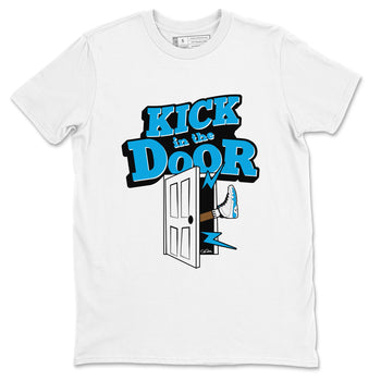 9s Powder Blue shirt to match jordans Kick In The Door sneaker tees Air Jordan 9 Powder Blue SNRT Sneaker Release Tees unisex cotton White 2 crew neck shirt