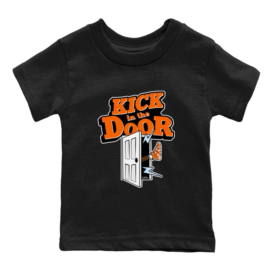 Crazy 8 Team Orange shirt to match jordans Kick In The Door sneaker tees Adidas Crazy 8 Team Orange SNRT Sneaker Release Tees Baby Toddler Black 2 T-Shirt