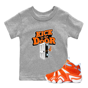 Crazy 8 Team Orange shirt to match jordans Kick In The Door sneaker tees Adidas Crazy 8 Team Orange SNRT Sneaker Release Tees Baby Toddler Heather Grey 1 T-Shirt