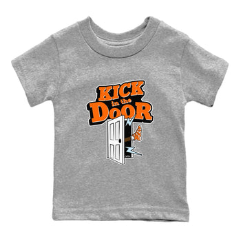 Crazy 8 Team Orange shirt to match jordans Kick In The Door sneaker tees Adidas Crazy 8 Team Orange SNRT Sneaker Release Tees Baby Toddler Heather Grey 2 T-Shirt