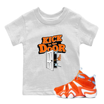 Crazy 8 Team Orange shirt to match jordans Kick In The Door sneaker tees Adidas Crazy 8 Team Orange SNRT Sneaker Release Tees Baby Toddler White 1 T-Shirt