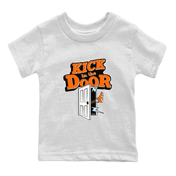Crazy 8 Team Orange shirt to match jordans Kick In The Door sneaker tees Adidas Crazy 8 Team Orange SNRT Sneaker Release Tees Baby Toddler White 2 T-Shirt