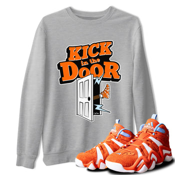 Crazy 8 Team Orange shirt to match jordans Kick In The Door sneaker tees Adidas Crazy 8 Team Orange SNRT Sneaker Release Tees Unisex Heather Grey 1 T-Shirt