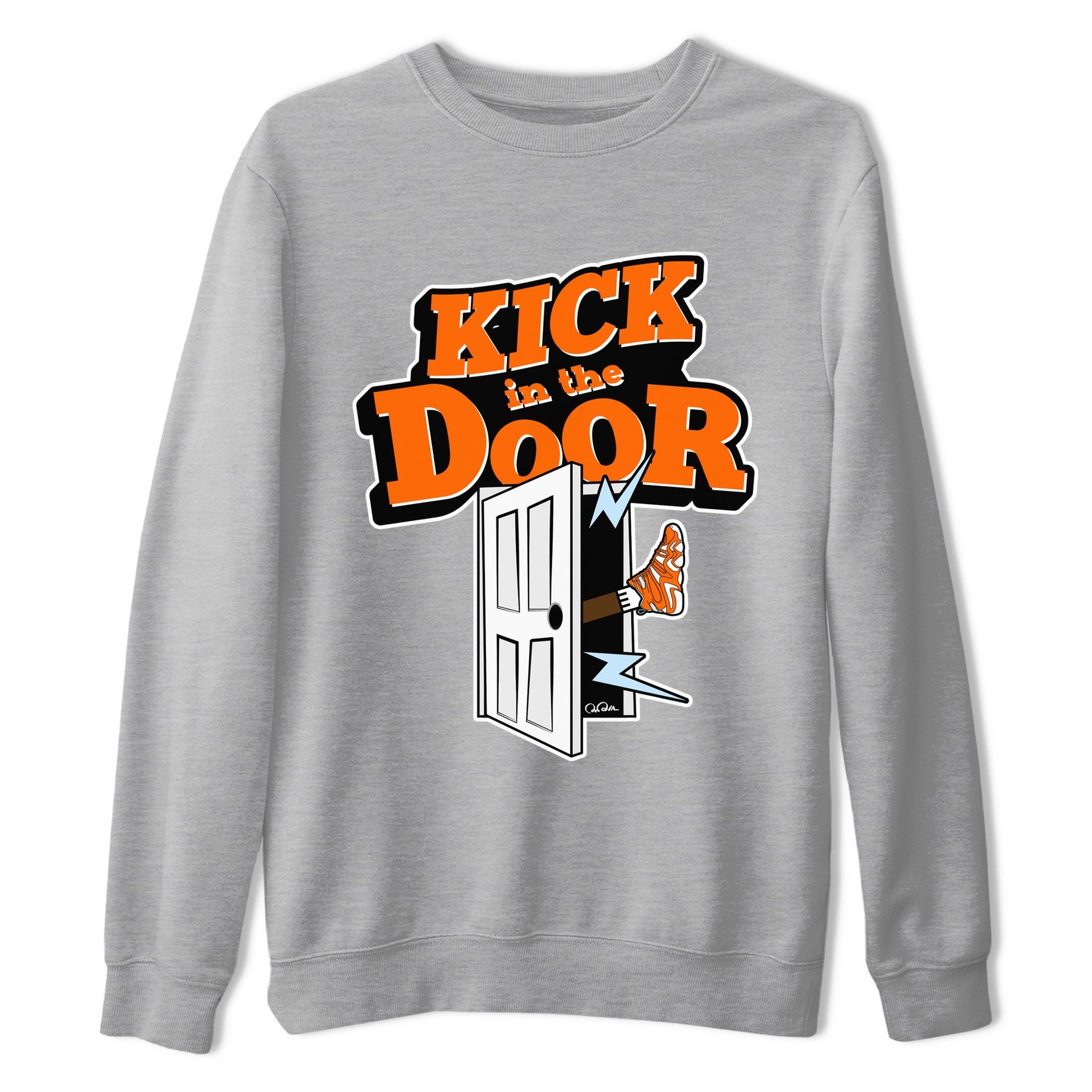 Crazy 8 Team Orange shirt to match jordans Kick In The Door sneaker tees Adidas Crazy 8 Team Orange SNRT Sneaker Release Tees Unisex Heather Grey 2 T-Shirt