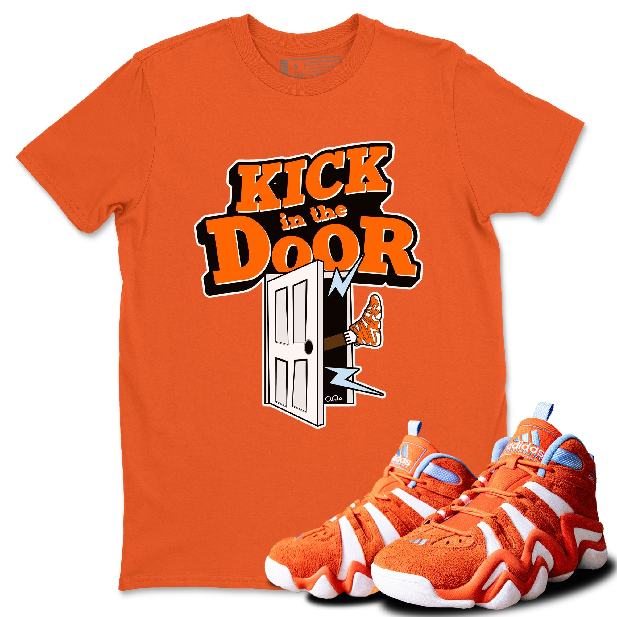 Crazy 8 Team Orange shirt to match jordans Kick In The Door sneaker tees Adidas Crazy 8 Team Orange SNRT Sneaker Release Tees Unisex Orange 1 T-Shirt