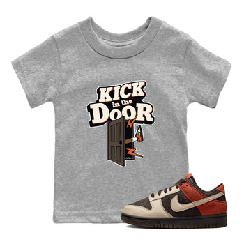 Dunk Red Panda shirt to match jordans Kick In The Door sneaker tees Nike Dunk LowRed Panda SNRT Sneaker Release Tees Baby Toddler Heather Grey 1 T-Shirt