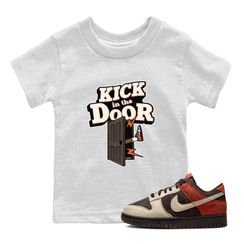 Dunk Red Panda shirt to match jordans Kick In The Door sneaker tees Nike Dunk LowRed Panda SNRT Sneaker Release Tees Baby Toddler White 1 T-Shirt