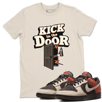 Dunk Red Panda shirt to match jordans Kick In The Door sneaker tees Nike Dunk LowRed Panda SNRT Sneaker Release Tees Unisex Natural 1 T-Shirt
