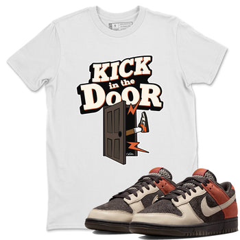 Dunk Red Panda shirt to match jordans Kick In The Door sneaker tees Nike Dunk LowRed Panda SNRT Sneaker Release Tees Unisex White 1 T-Shirt